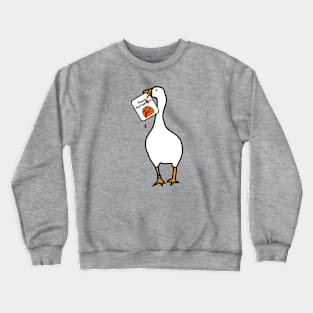 Vampire Horror Goose with Stolen Halloween Card Crewneck Sweatshirt